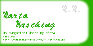 marta masching business card